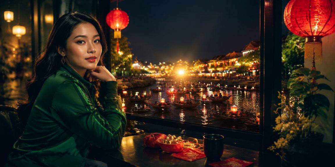 Người dùng Hội An ngồi cà phê theo dõi kết quả thể thao và nhận thưởng qua điện thoại