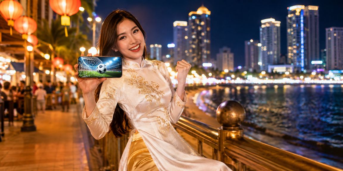 Phụ nữ mặc áo dài tại Nha Trang đăng ký tài khoản nhận thưởng trực tuyến